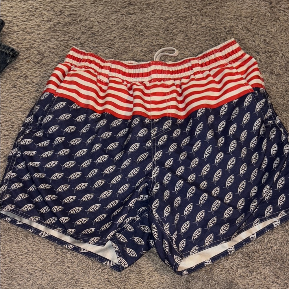 Nautical Navy and Red Men's Shorts